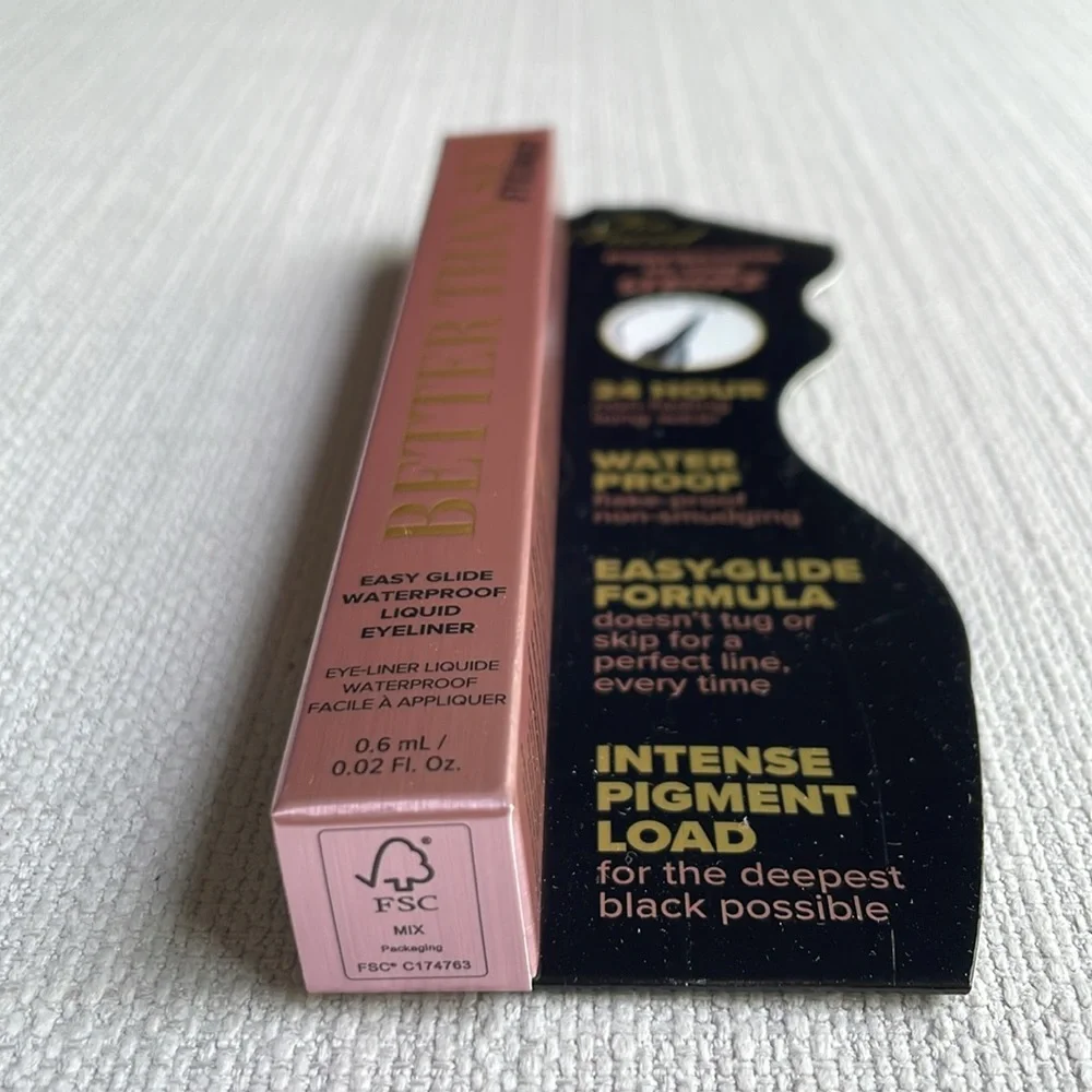 Too Faced Better Than Sex easy glide waterproof Liquid Eyeliner — deepest black